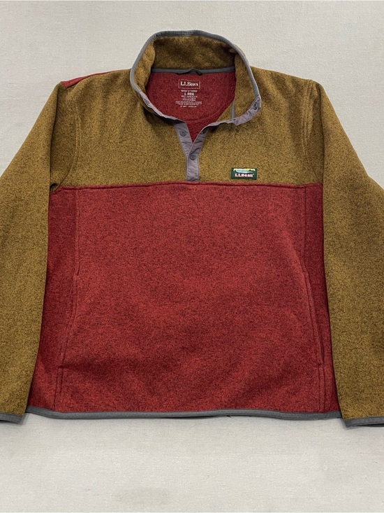 L.L. Bean Other - LL Bean Slightly Fitted 1/4 Snap Pullover Large Reg Mock Neck Sweater 501546